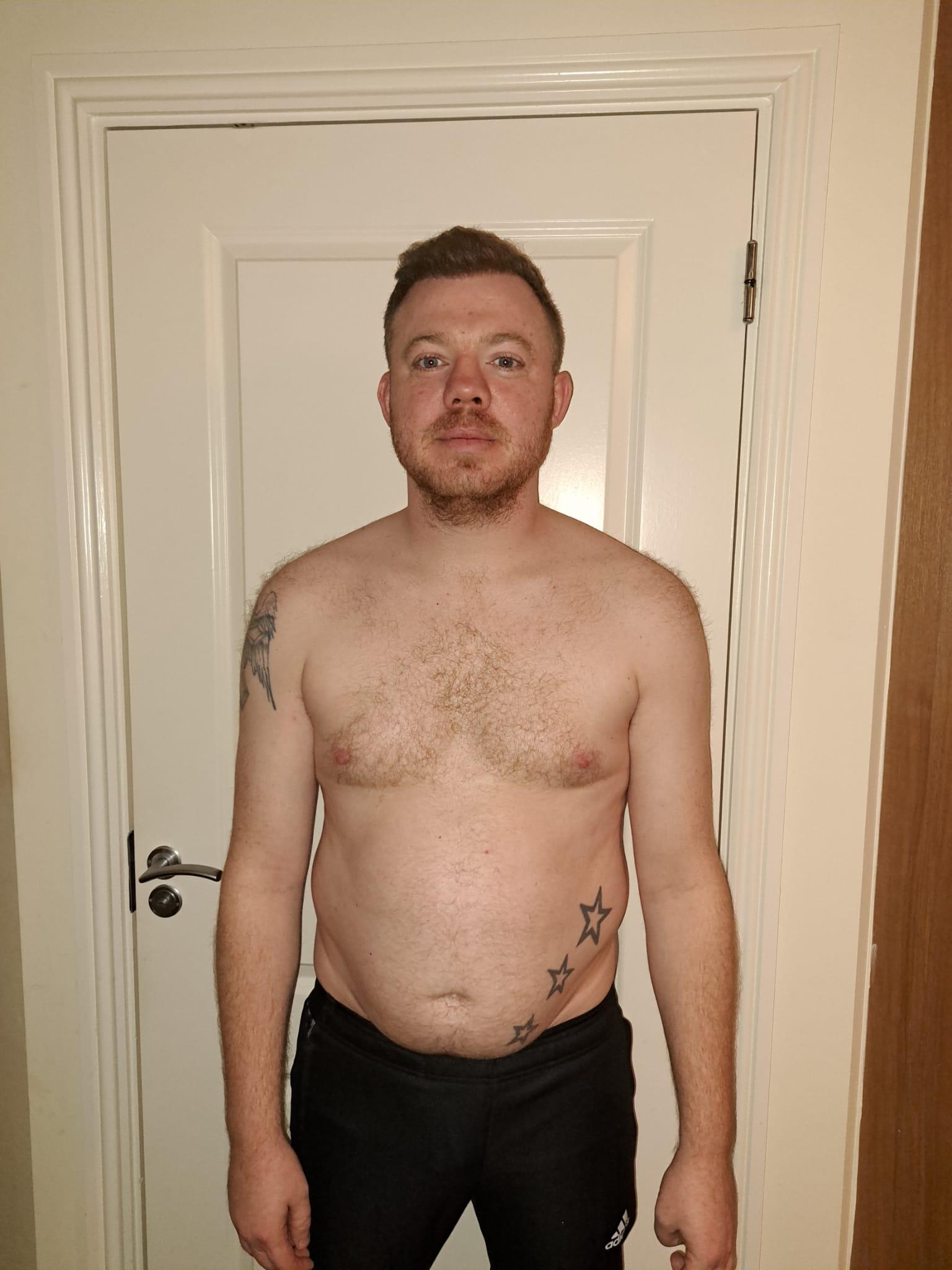 Keith before, over 20% body fat